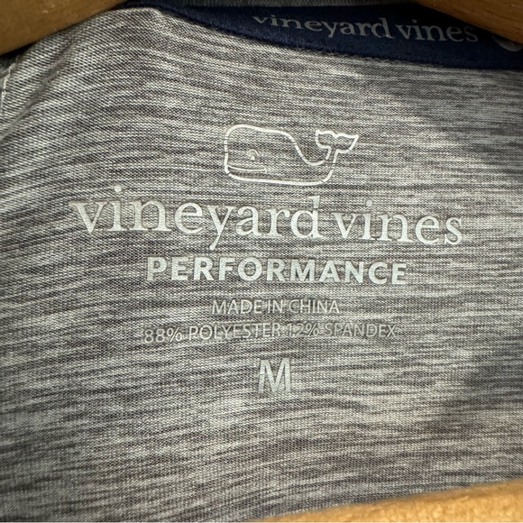 Vineyard Vines Shark Week Gray 1/4 Zip Performance Pullover Medium Sporty Active - Picture 4 of 8